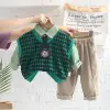 The 2022 new autumn collection for boys, a three-piece set for babies in spring and autumn, a stylish children's vest, and a trendy baby vest details Picture